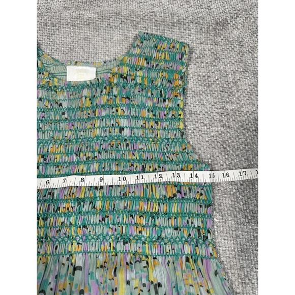 Vtg Y2K Anna Sui Anthropologie Dress Womens M Printed Silk Art Deco Read - Picture 6 of 16